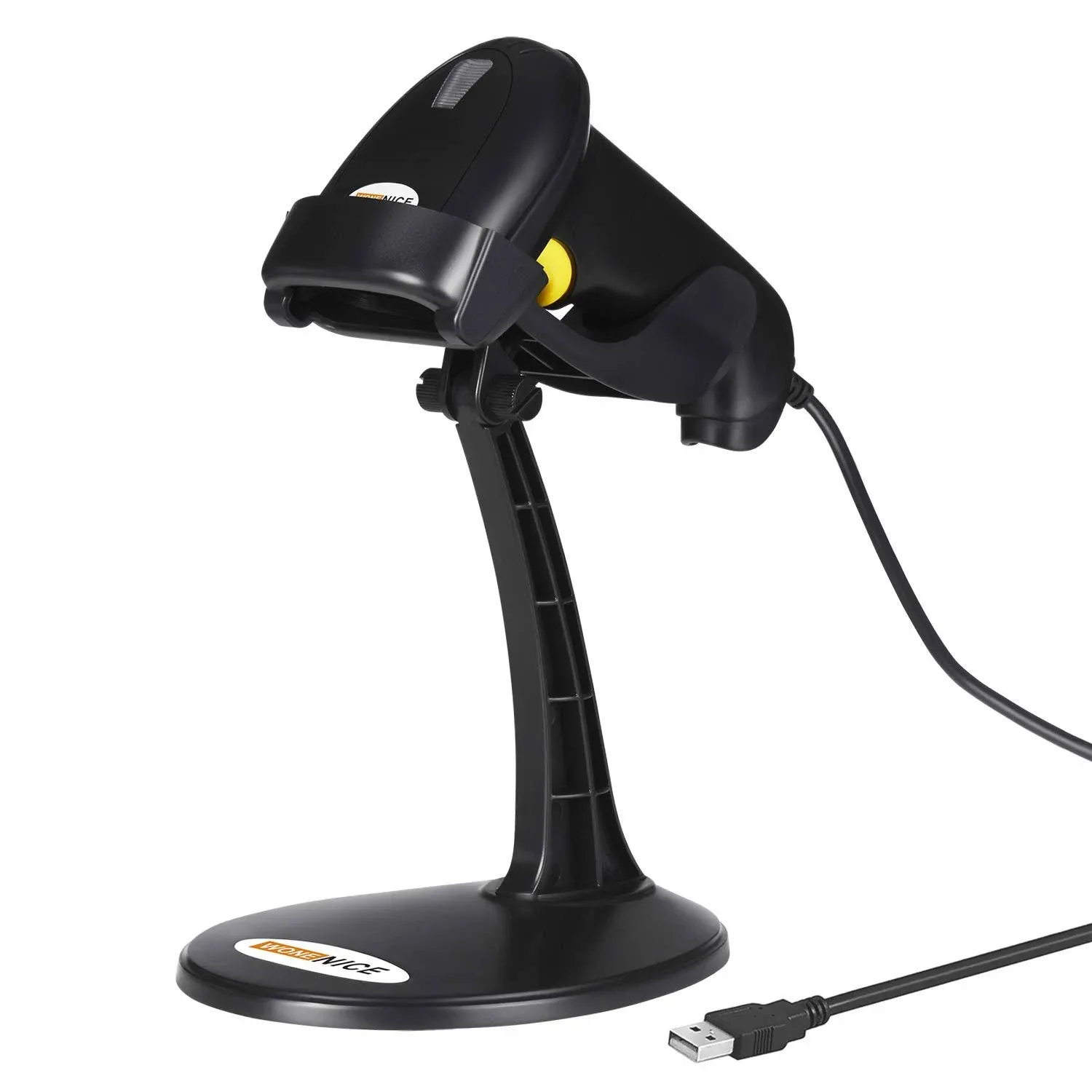 &#034;WoneNice&#034; Barcode Scanner, Wired Handheld USB Laser Automatic Bar Code Scanner