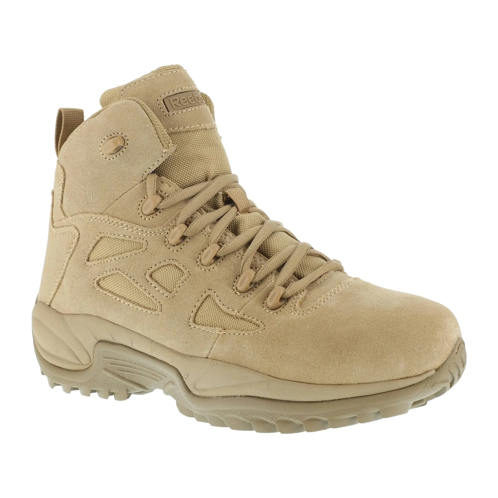 Reebok Men's Rapid Response RB Stealth 6-Inch Composite Toe Side Zip Boots - Desert Tan