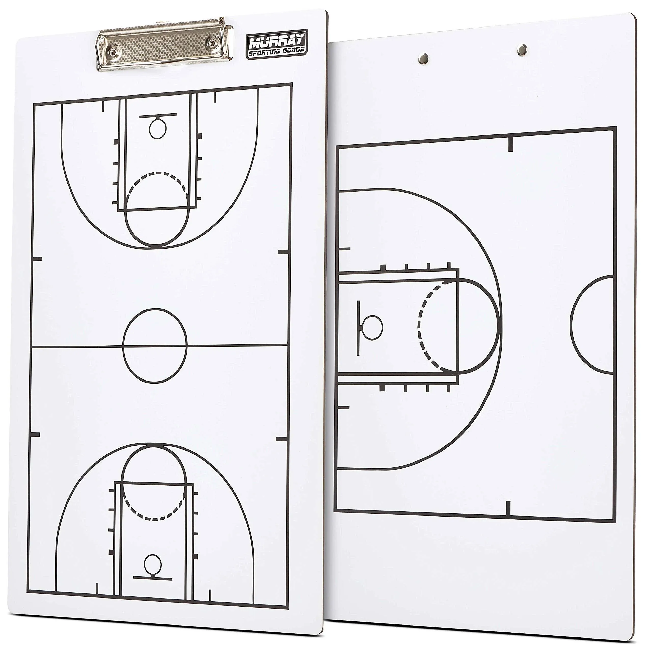 Murray Sporting Goods Basketball Dry Erase Coaches Clipboard | Double-Sided Basketball Court Clipboard Dry Erase White Board | Basketball Gift for CoachMurray Sporting Goods Basketball Dry Erase Coaches Clipboard | Double-Sided Basketball Court Clipboard