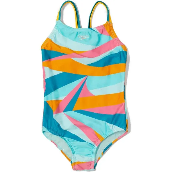 Speedo Girls&#039; Standard Swimsuit One Piece Thin Straps, 16