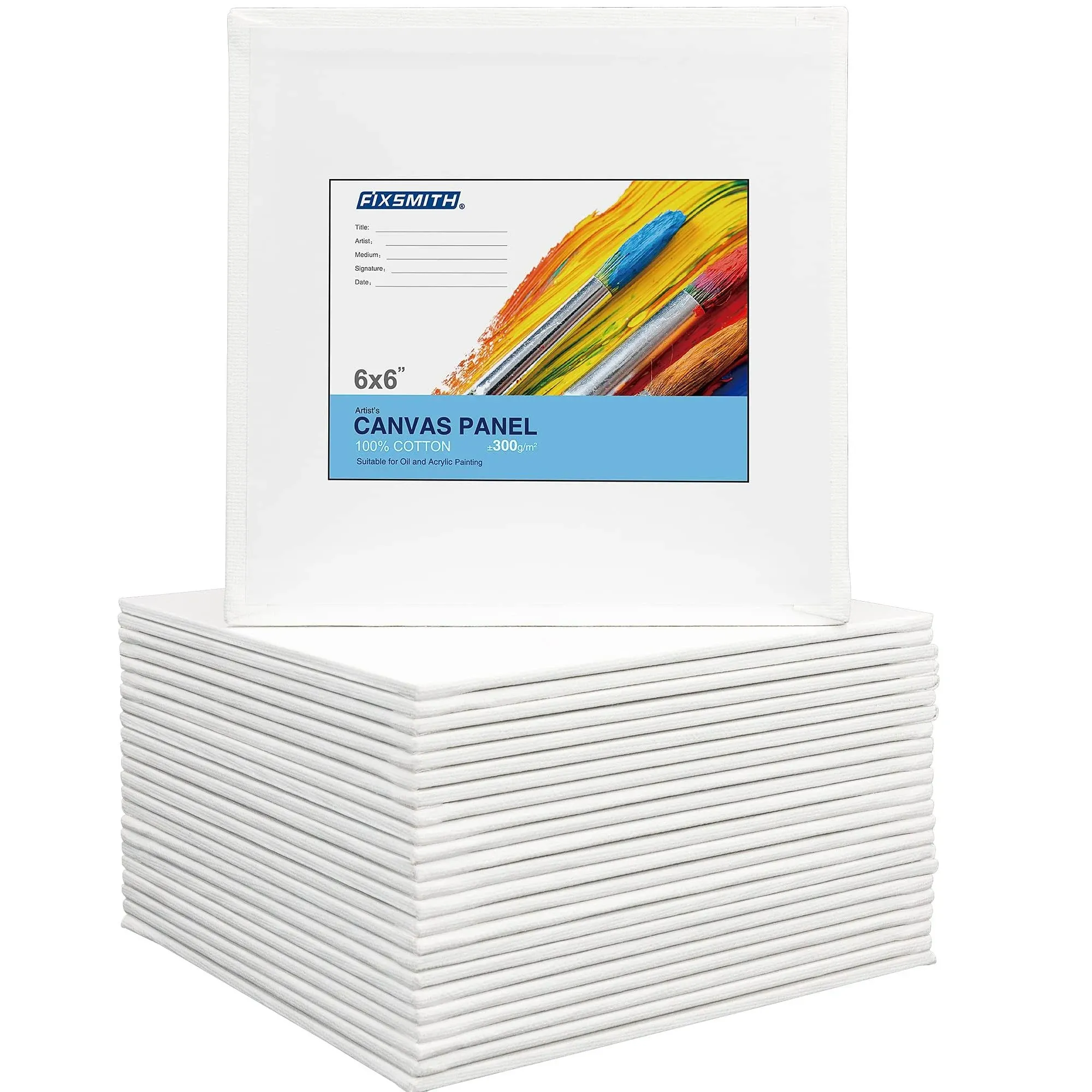 Painting Canvas Panel Boards -Art Canvas,24 Pack Small Square Canvases,Prime<wbr/>d...