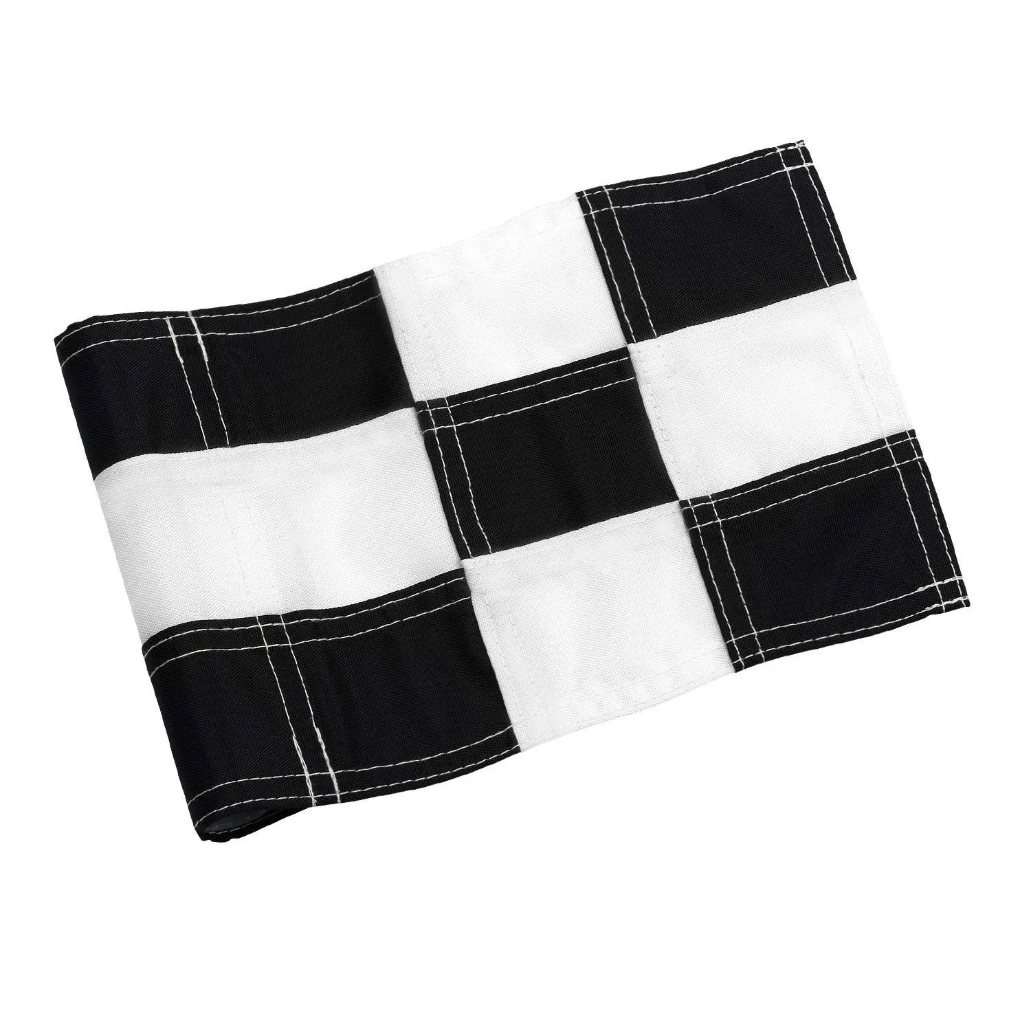 KINGTOP Checkered Golf Flag All 8x6 inch – 420D Nylon, Tube Inserted – Mini ...