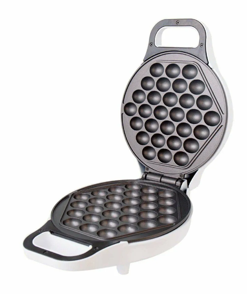 Hong Kong Egg Waffle Maker White Style Bubble Waffle in 5 minutes Bar Kitchen