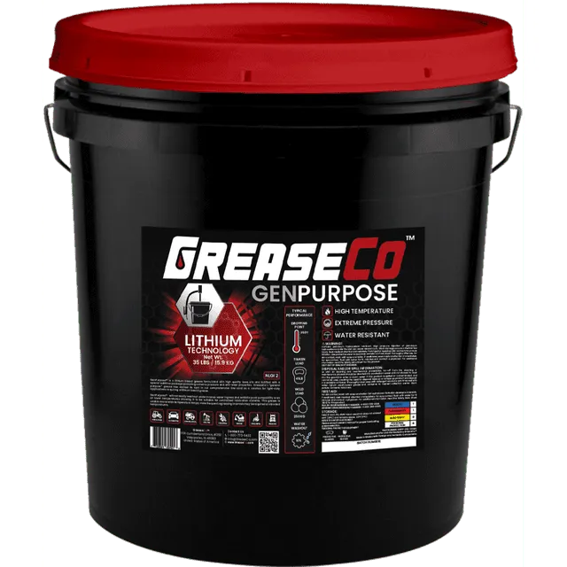 GenPurpose™ Grease 35 LB Bucket Pail | Lithium Grease EP | High Temp | General Purpose | NLGI 2 | Amber