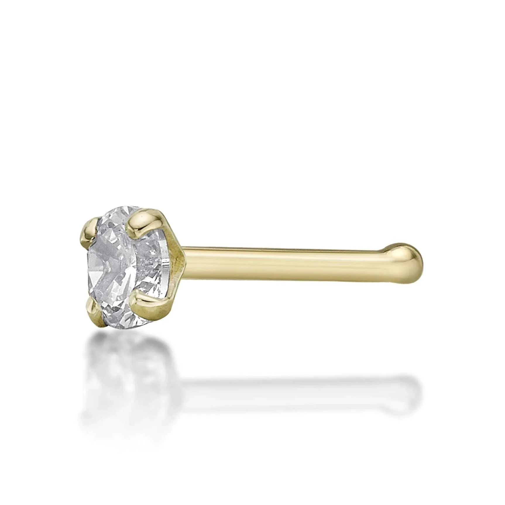 Lavari 14K Gold Straight Stud Nose Ring