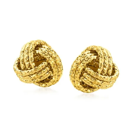 14kt Yellow Gold Love Knot Earrings