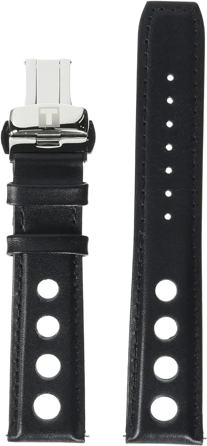 Tissot T852037163 20mm Lug Black Leather Strap