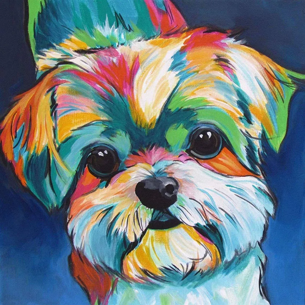 Diamond Painting Maltese Dog Birthday Gifts for Family Friend 16x16 inch DIY ...