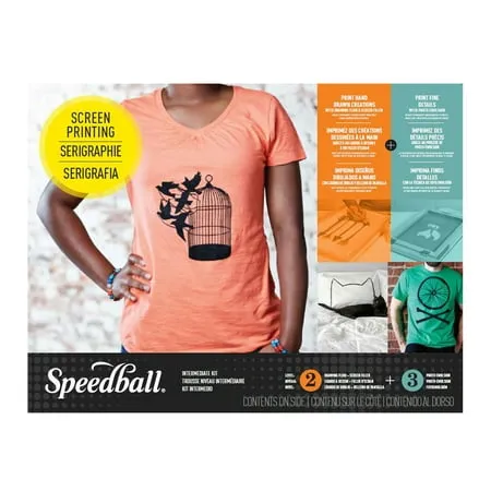 Speedball Intermediate Kit for Screen Printing, Include Screen, Squeegee, Ink, Diazo Photo Emulsion & Sensitizer