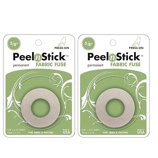 PeelnStick 3346 Fabric Fuse Adhesive Tape 5/8" x 20 ft roll (2-Pack)