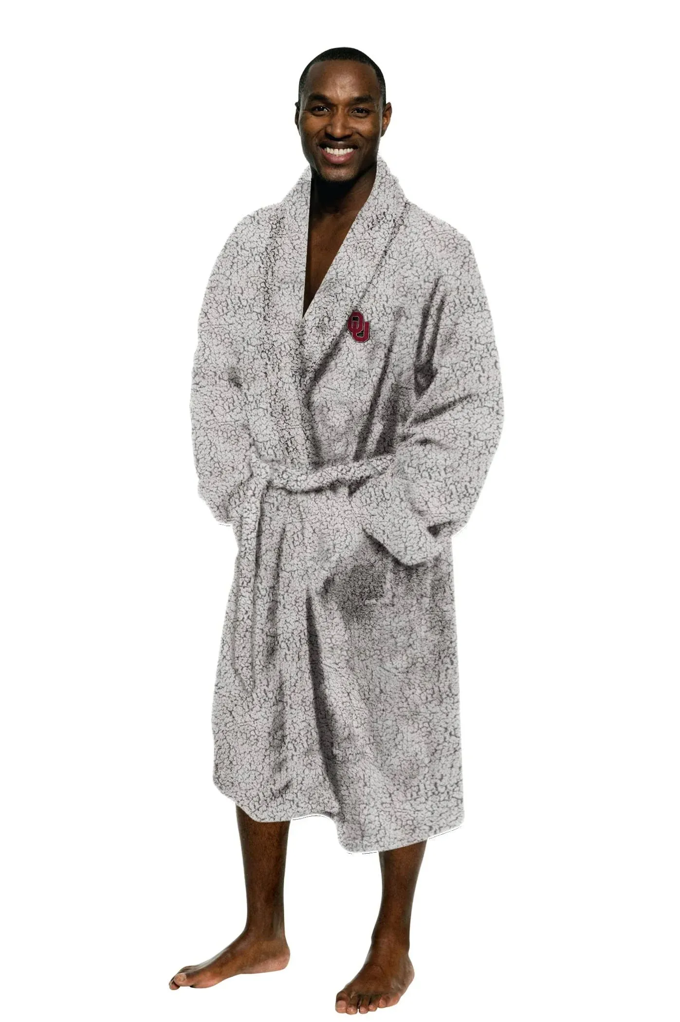 Northwest NCAA Men&#039;s Oklahoma Sooners Soft Sherpa Lounge Bath Robe