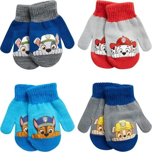 Nickelodeon Boys 4 Pack Mitten or Glove Set: Paw Patrol and Blaze (Toddler/Little ...