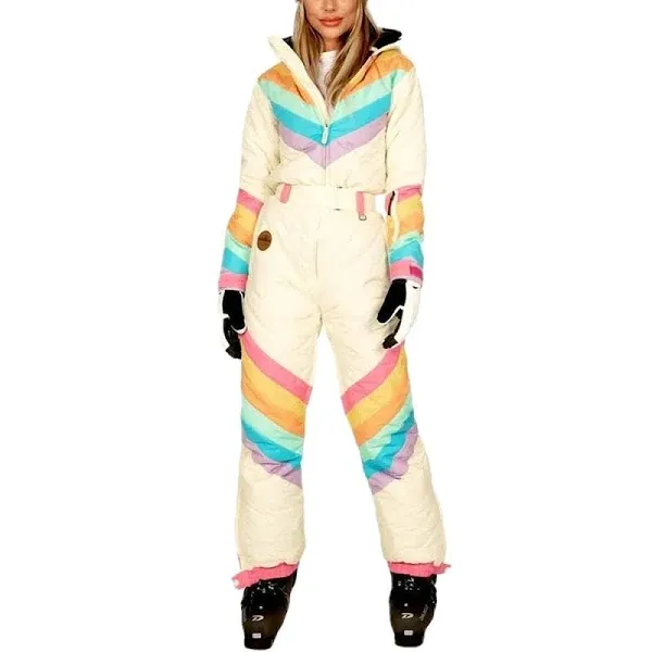 Retro Rainbow Snow Suit: Women's Ski & Snowboard Apparel | Tipsy Elves