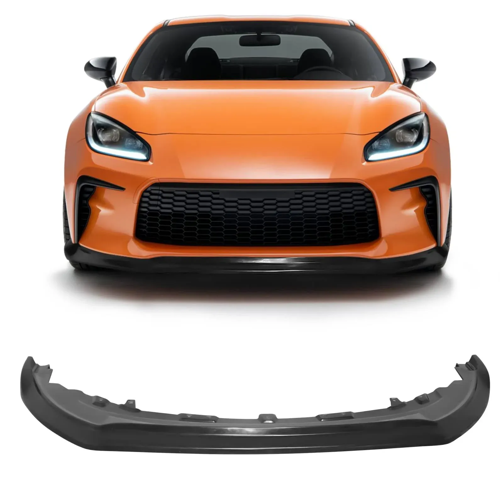 Fits 22-24 Toyota GR86 Coupe CS Style Front Bumper Lip Spoiler Splitter PU