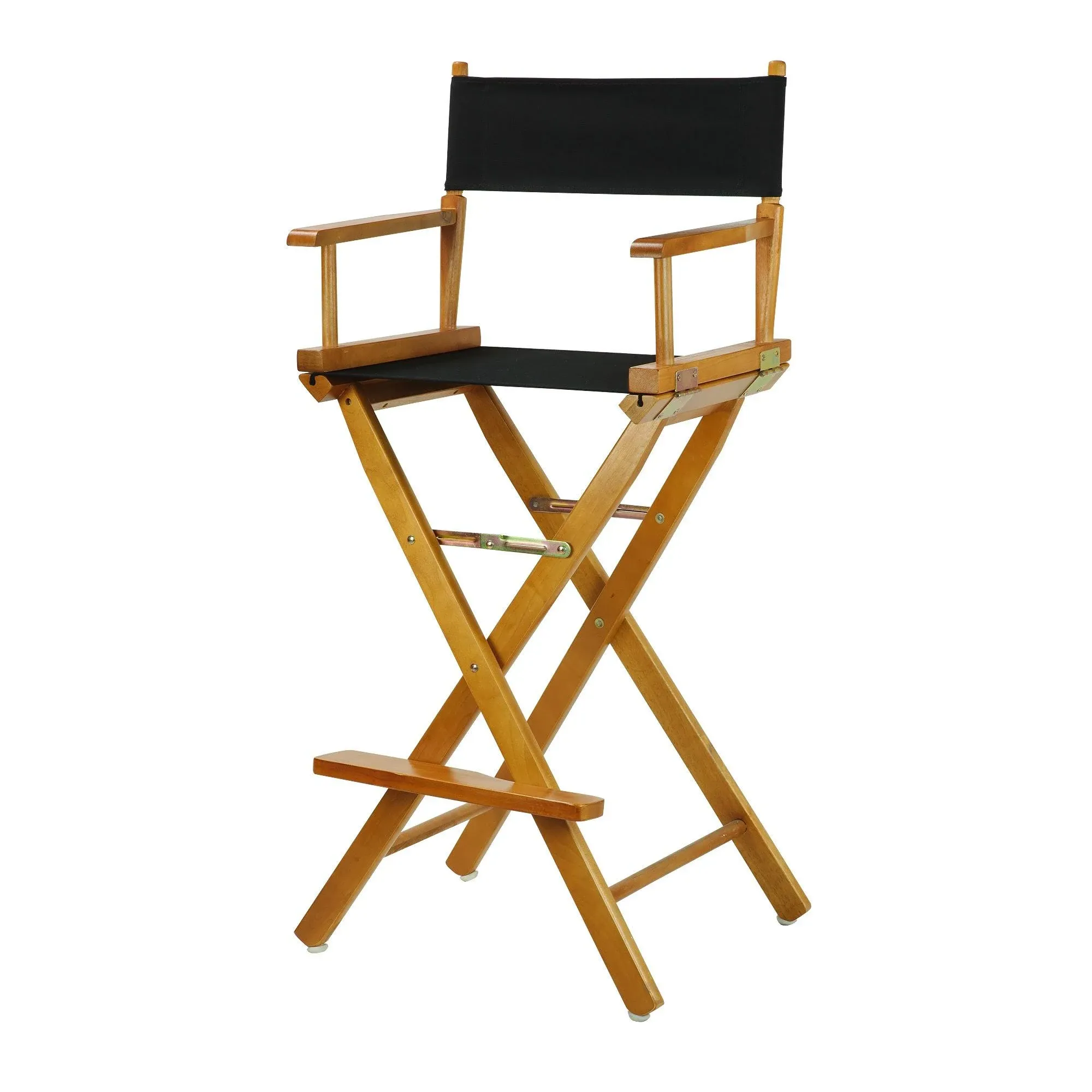 Casual Home 30" Director's Chair Honey Oak Frame-Black Canvas