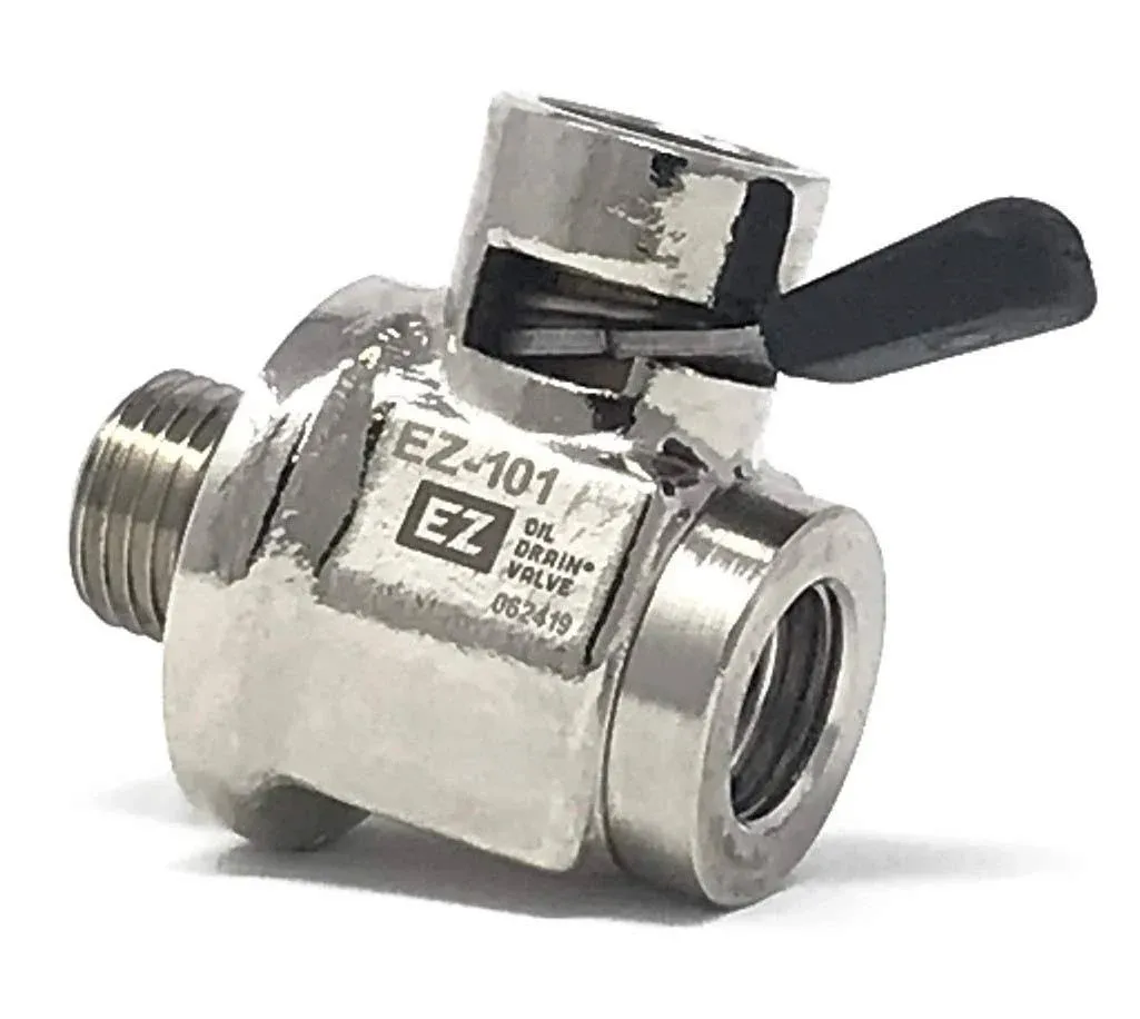 EZ Oil Drain Valve Ez-101, Silver