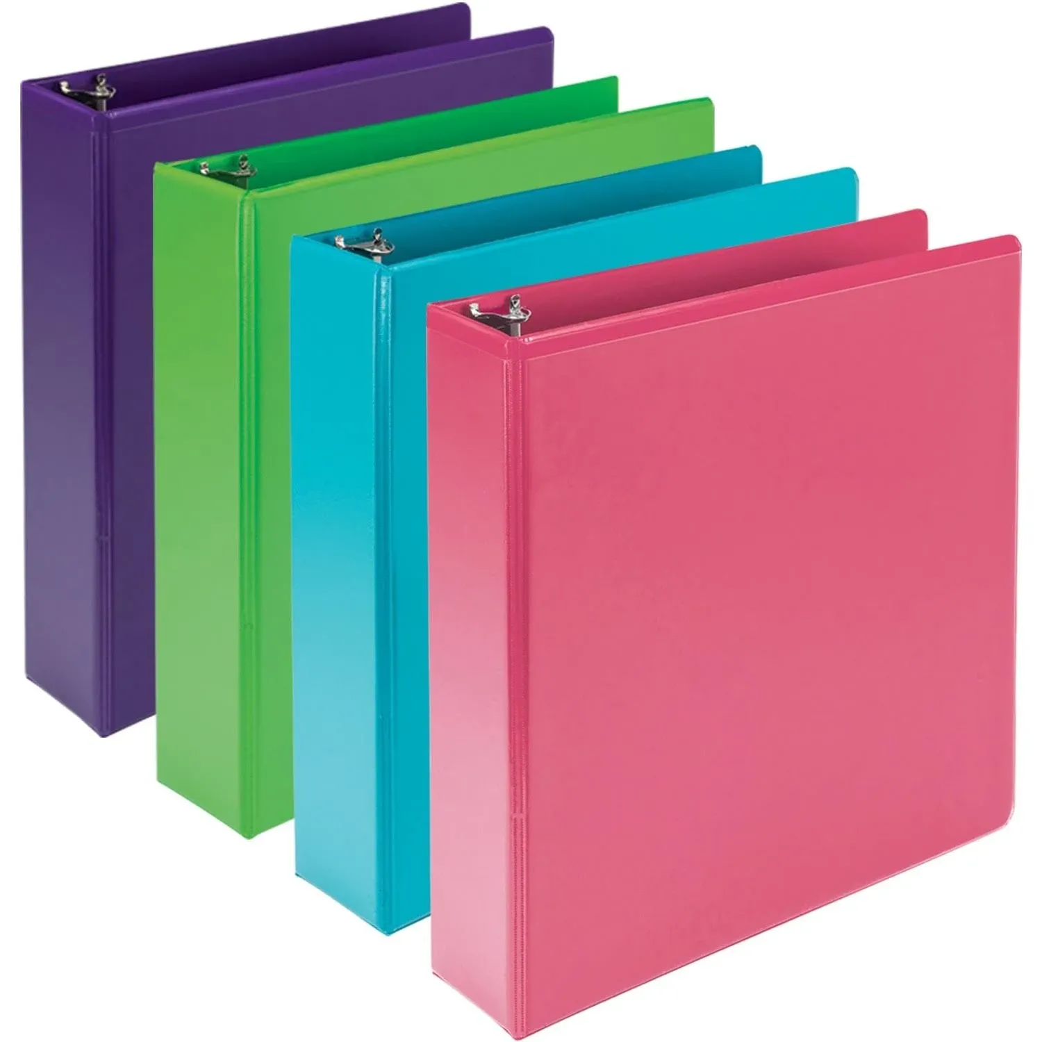 Samsill Durable 2 inch 3 Ring View Binders 4 Pack - Assorted