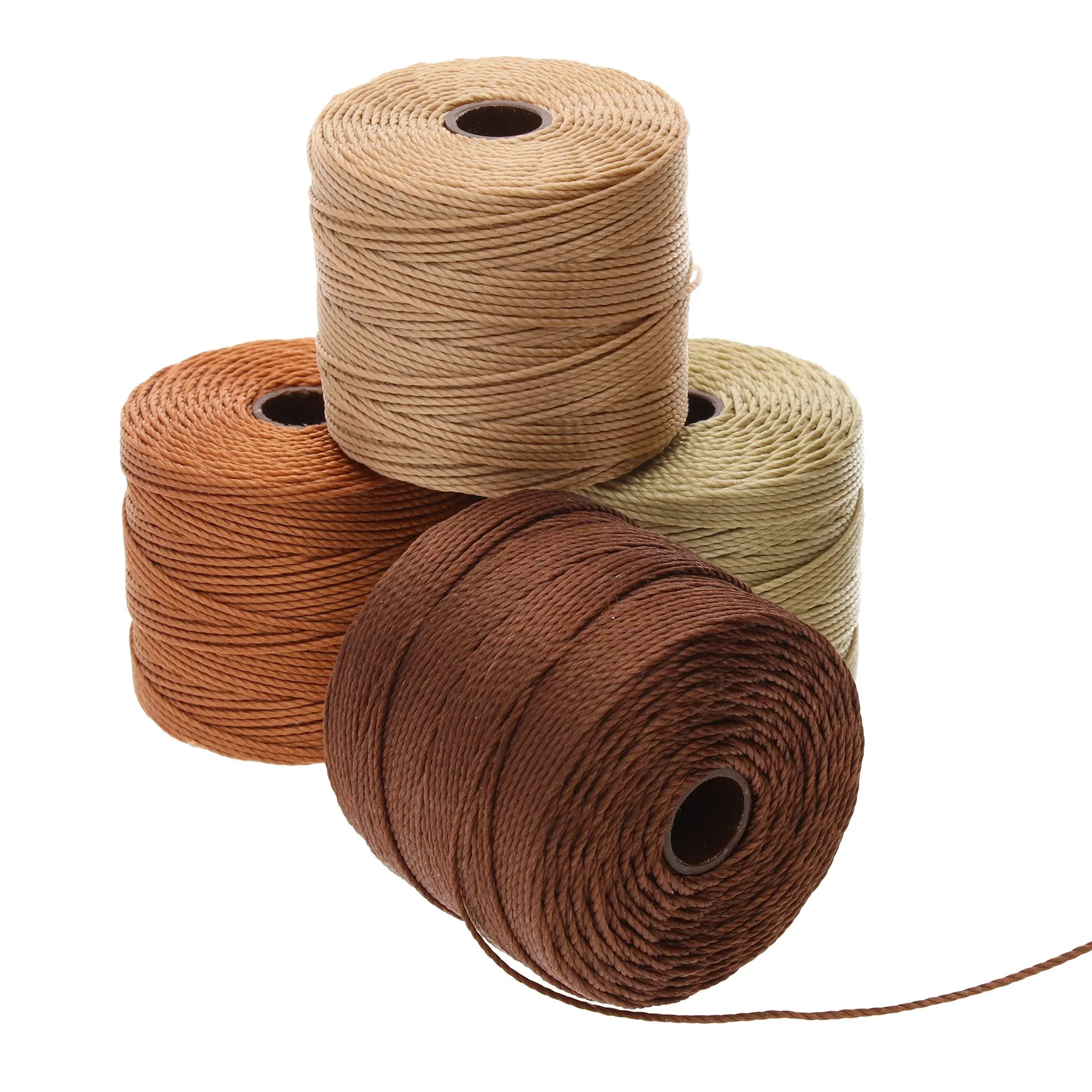 S-Lon Bead Cord Diameter .5mm Neutrals Mix 28574 (4 spool) Brown Khaki Copper