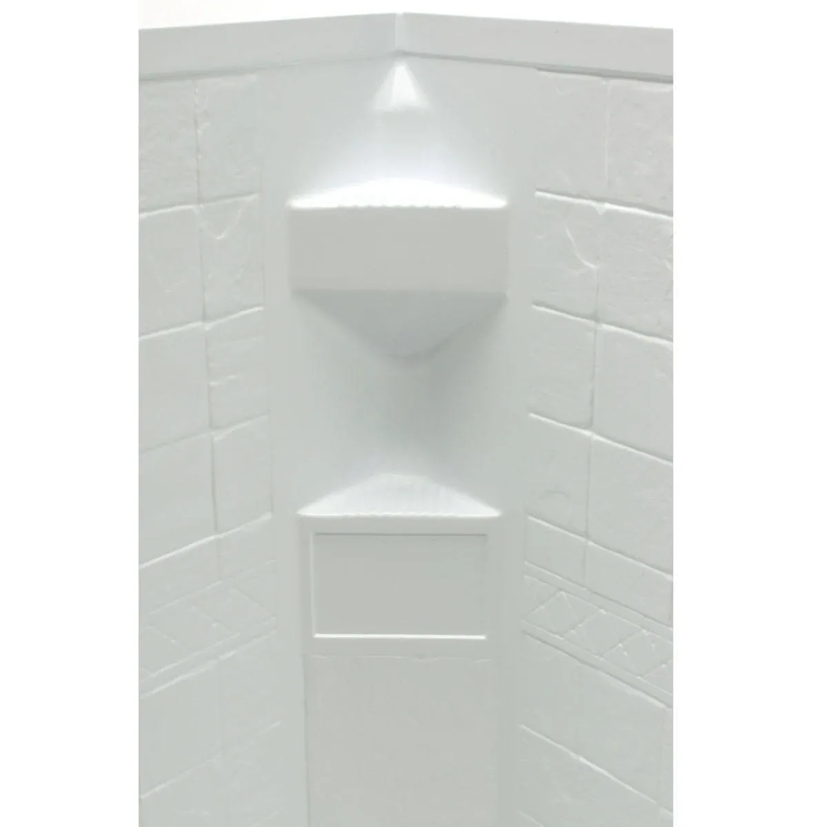 Lippert 306205 White Neo Angle RV Shower Surround