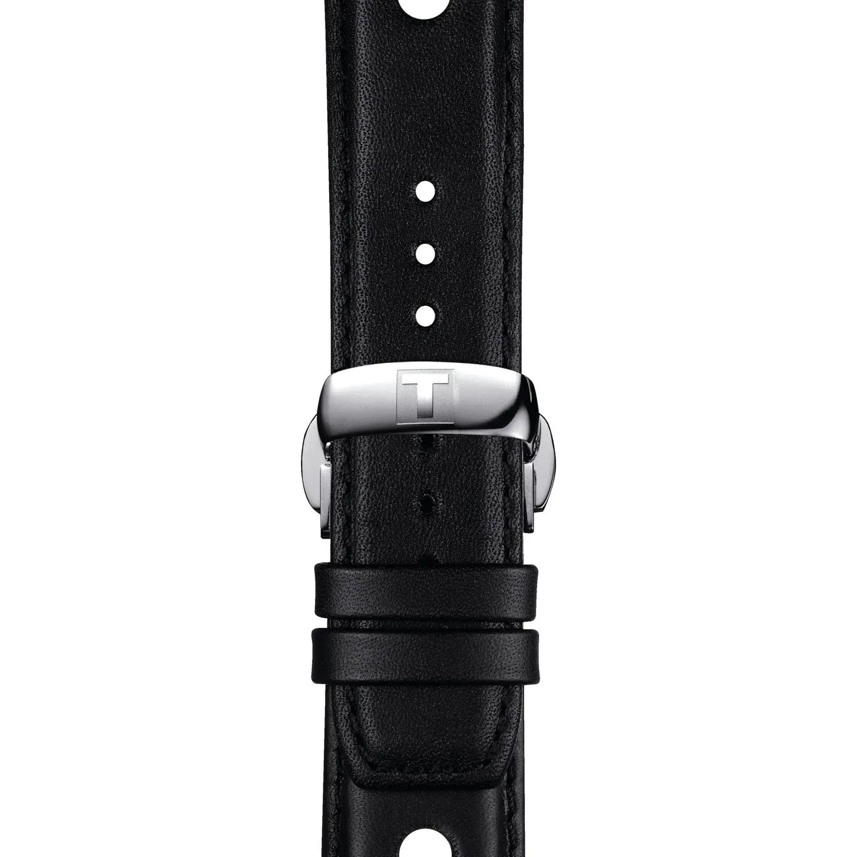 Tissot 20mm Black Perforated Leather Watch Strap