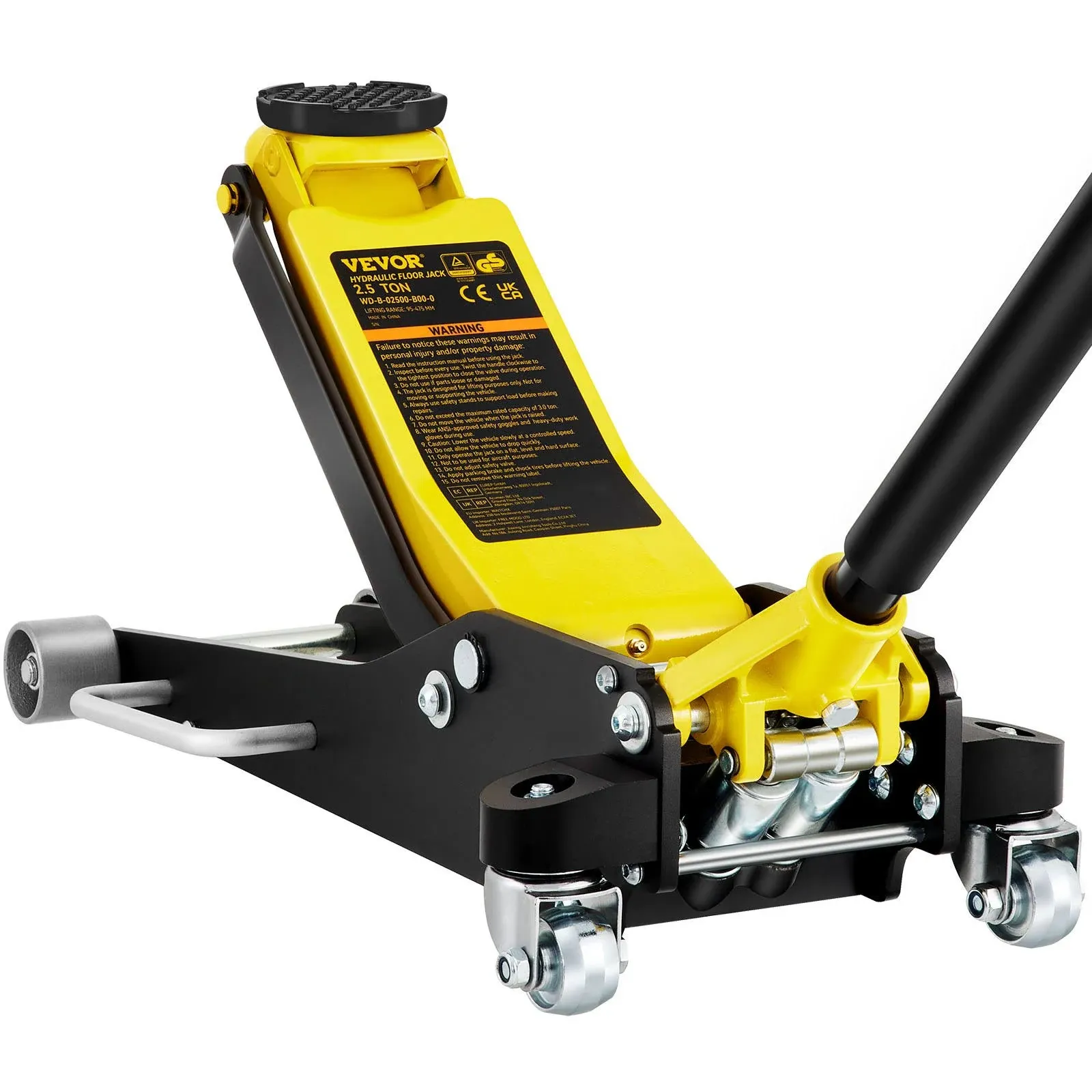 Low Profile Floor Jack 2.5T Aluminum Steel Racing Floor Jack w/Dual Piston Pump