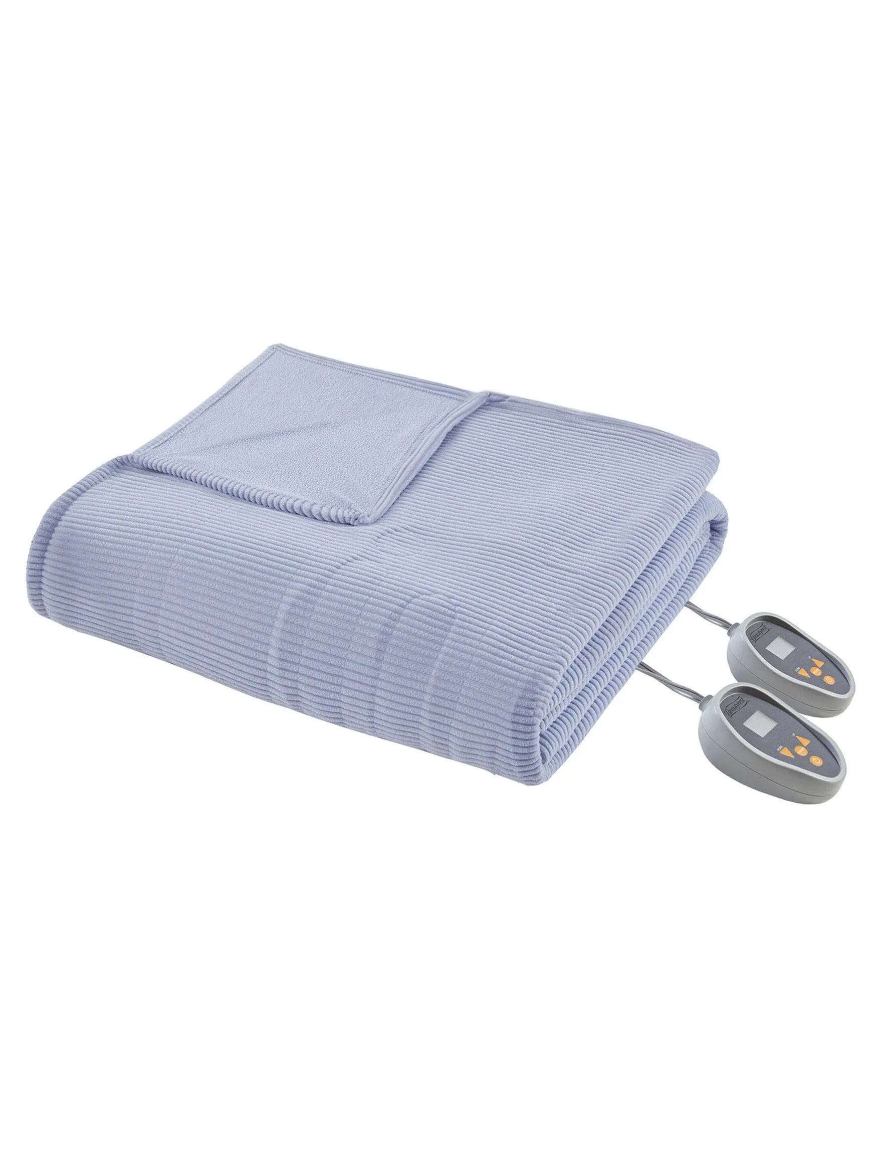 Beautyrest - Electric Micro Fleece Heated Blanket - Blue - Twin