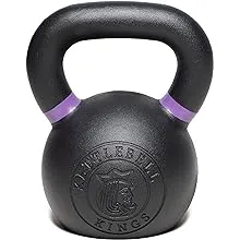 Kettlebell Kings | Powder Coated Kettlebell Weights (5-90LB) For Women & Men | Durable Coating for Grip Strength, Rust Prevention, Longevity | American Style Weight Increments