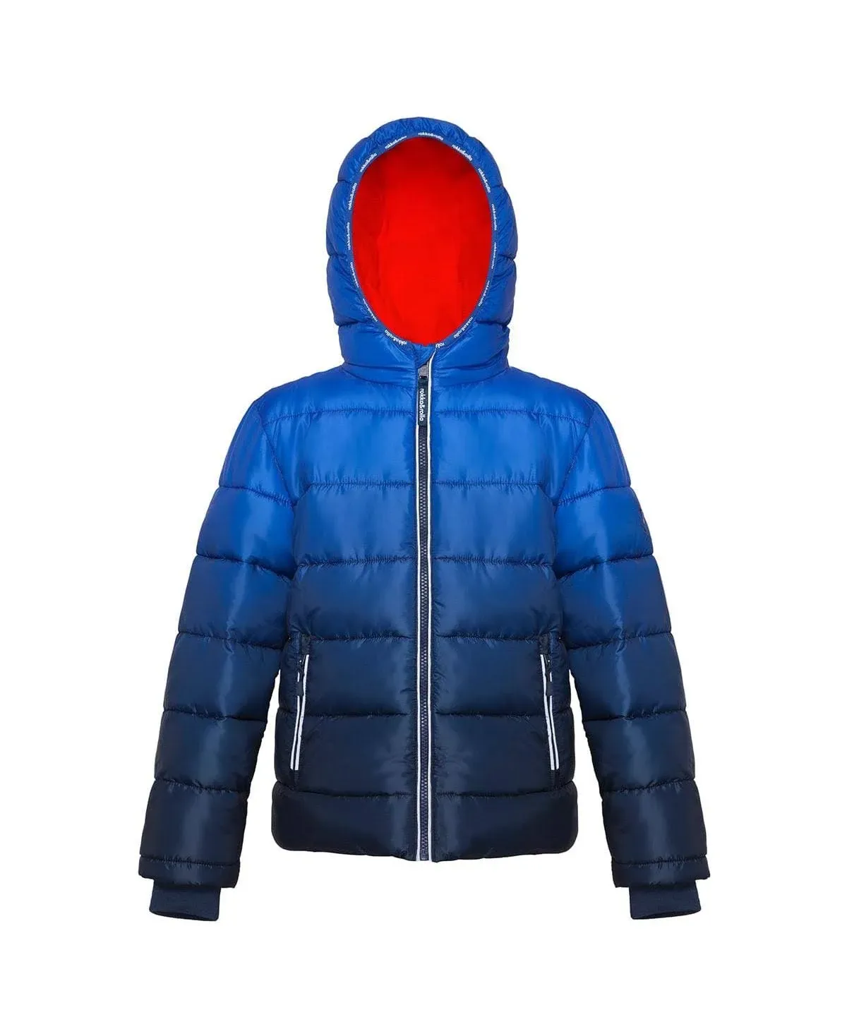 Rokka&Rolla Boys' Heavy Winter Puffer Coat Bubble Jacket-Blue Gradient, Size 6-7