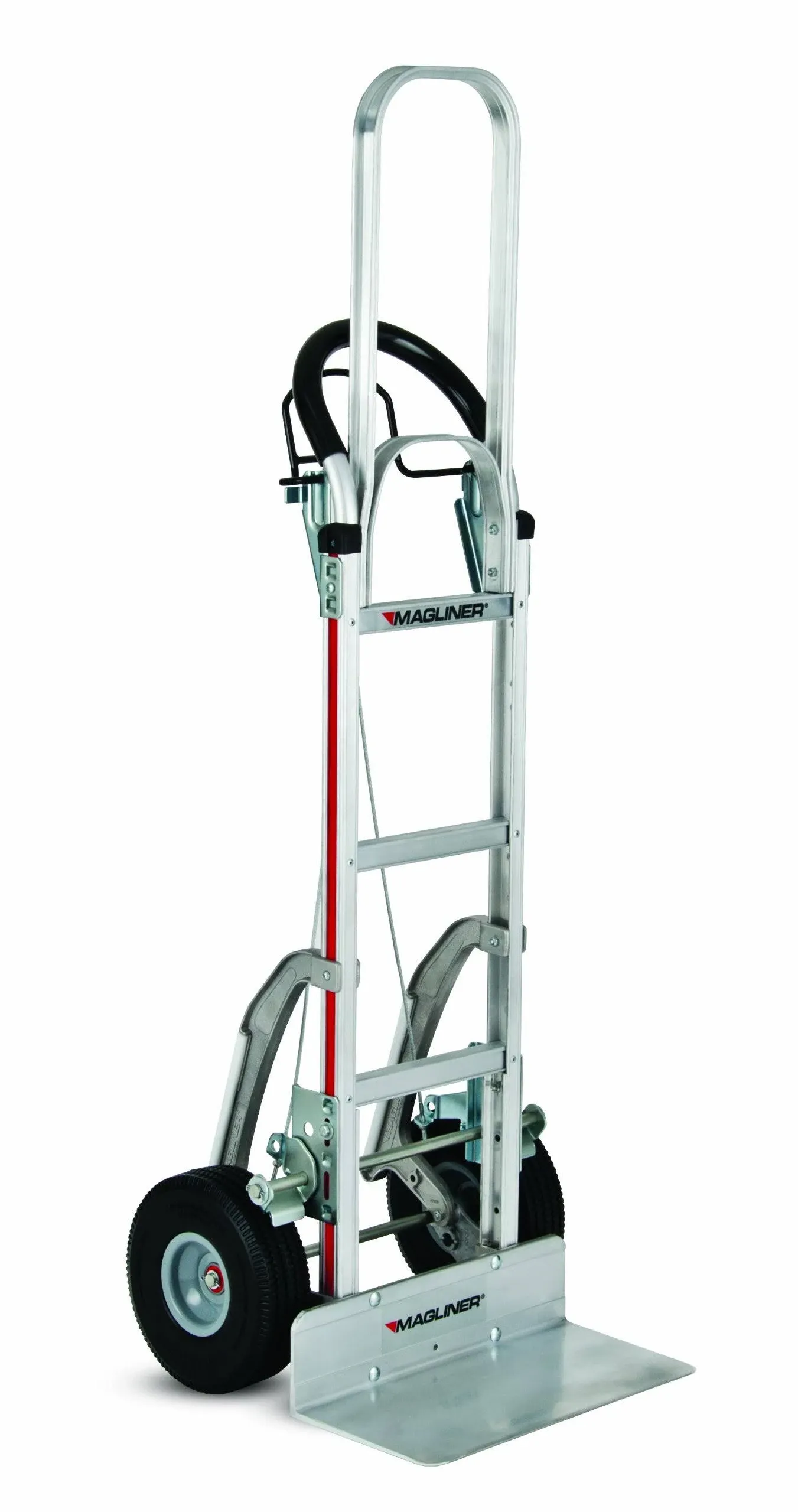 Magliner Paddle Brake Hand Truck, Horizontal Loop Handle, Microcellular Foam Wheels, 60" Hi-U