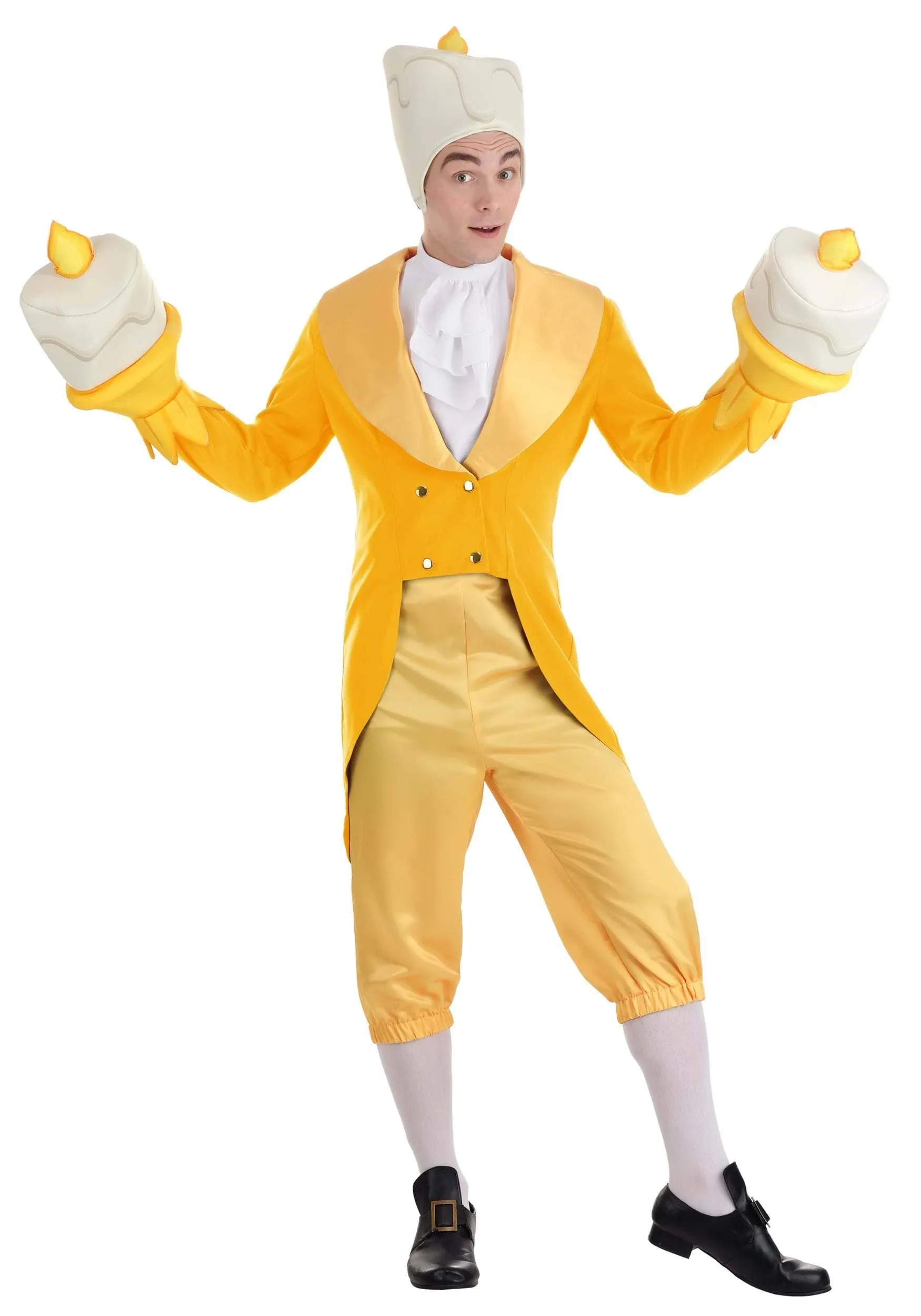 Disney?s Beauty and The Beast Lumiere Costume for Men, Be Our Guest Candlestick Charmer Outfit