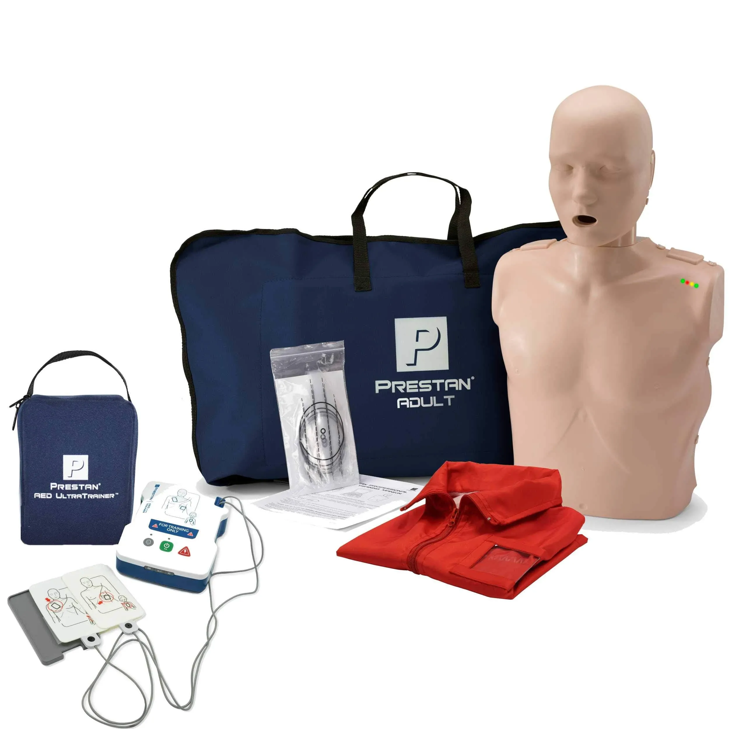 PRESTAN CPR Adult Manikin with Feedback Prestan UltraTrainer, and MCR Accessories