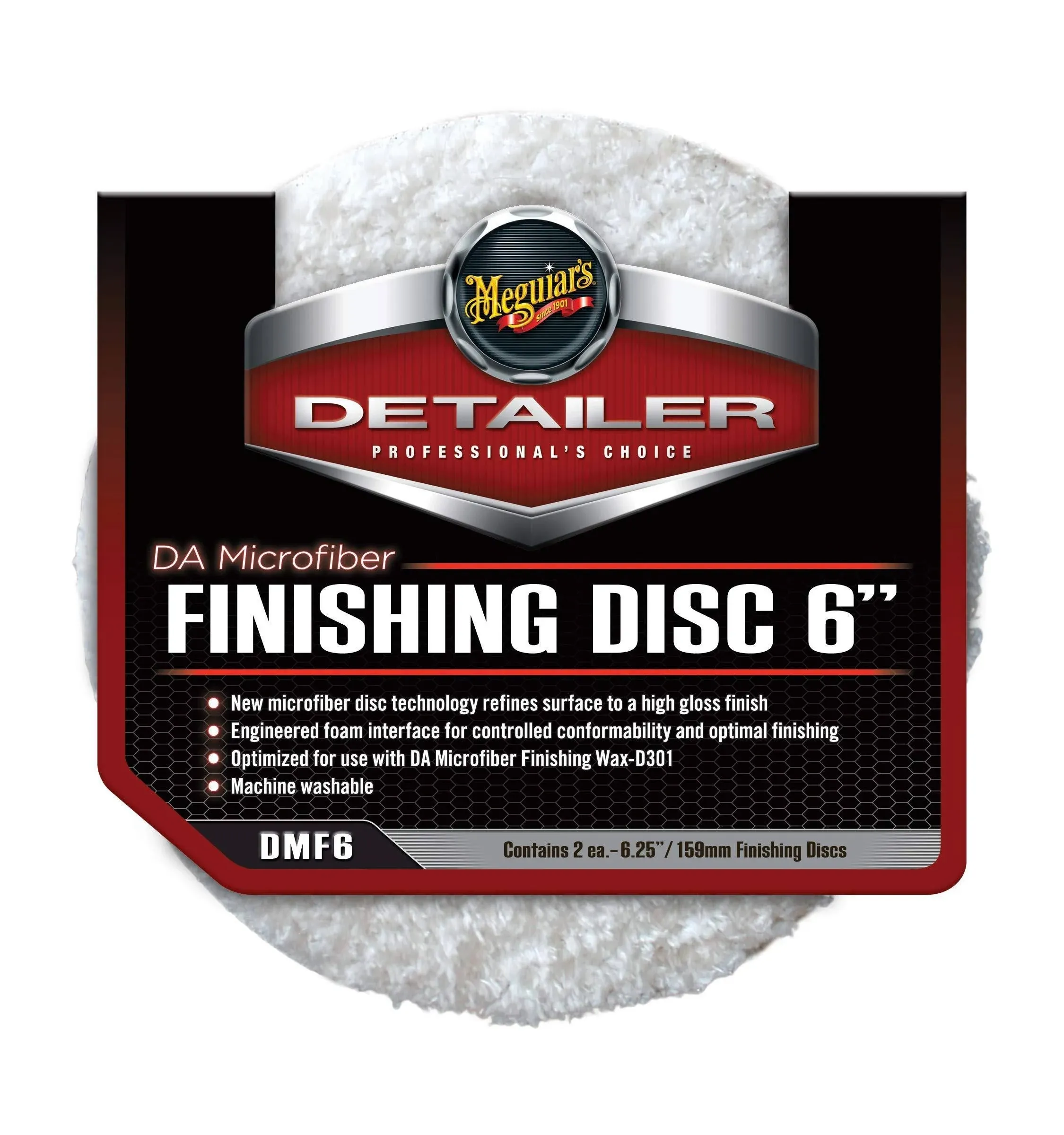 Meguiars DMC6 Da 6 inch Microfiber Cutting Disc, 2 Pack