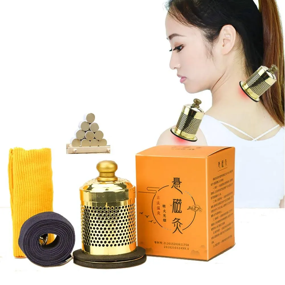 AMTOOCH Moxa Stick Burner Portable Smokeless Moxa Box Moxibustion Heat Therapy ...