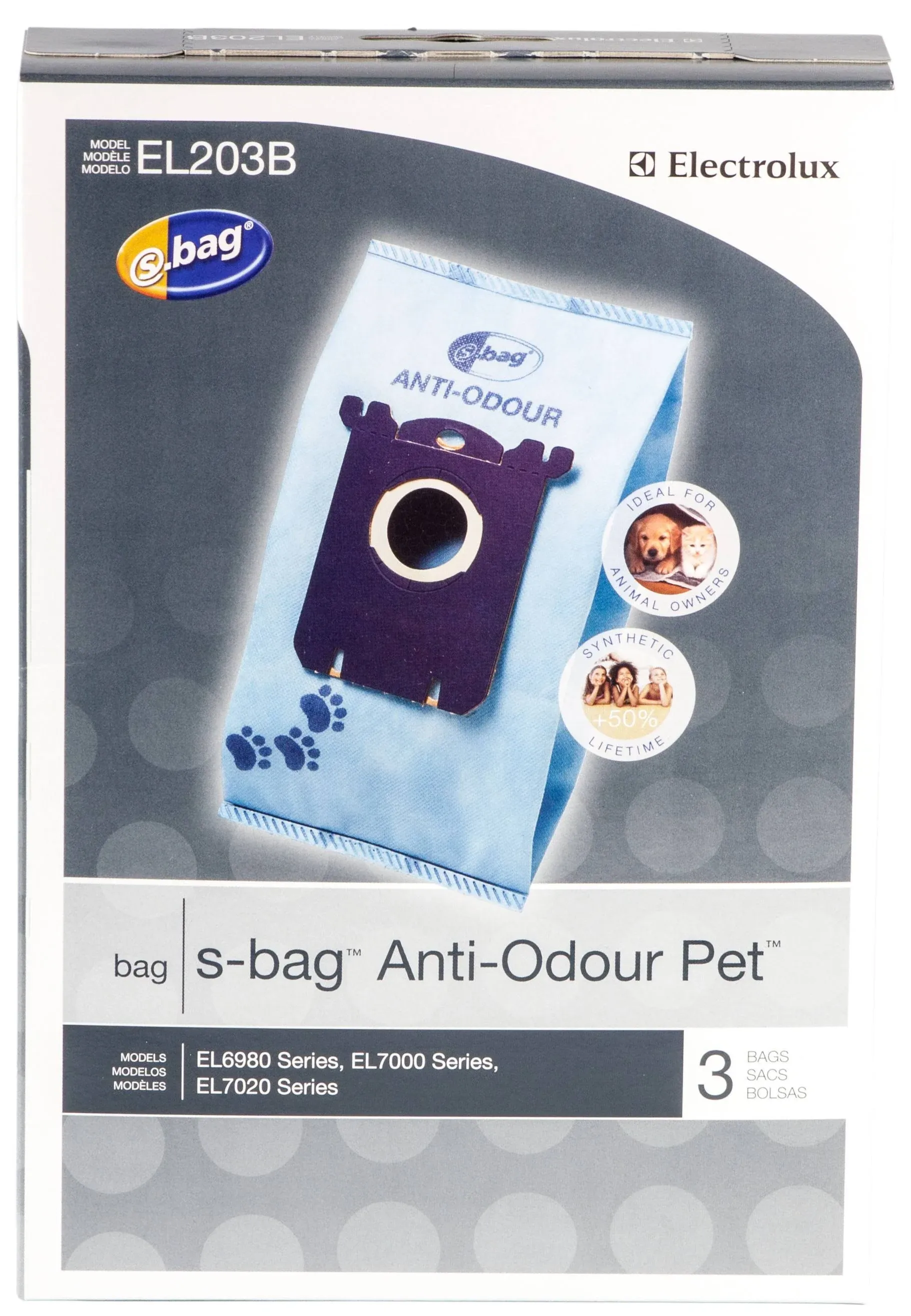 Electrolux EL203D s Pet Anti-Odor Paper Synthetic Vacuum Bag