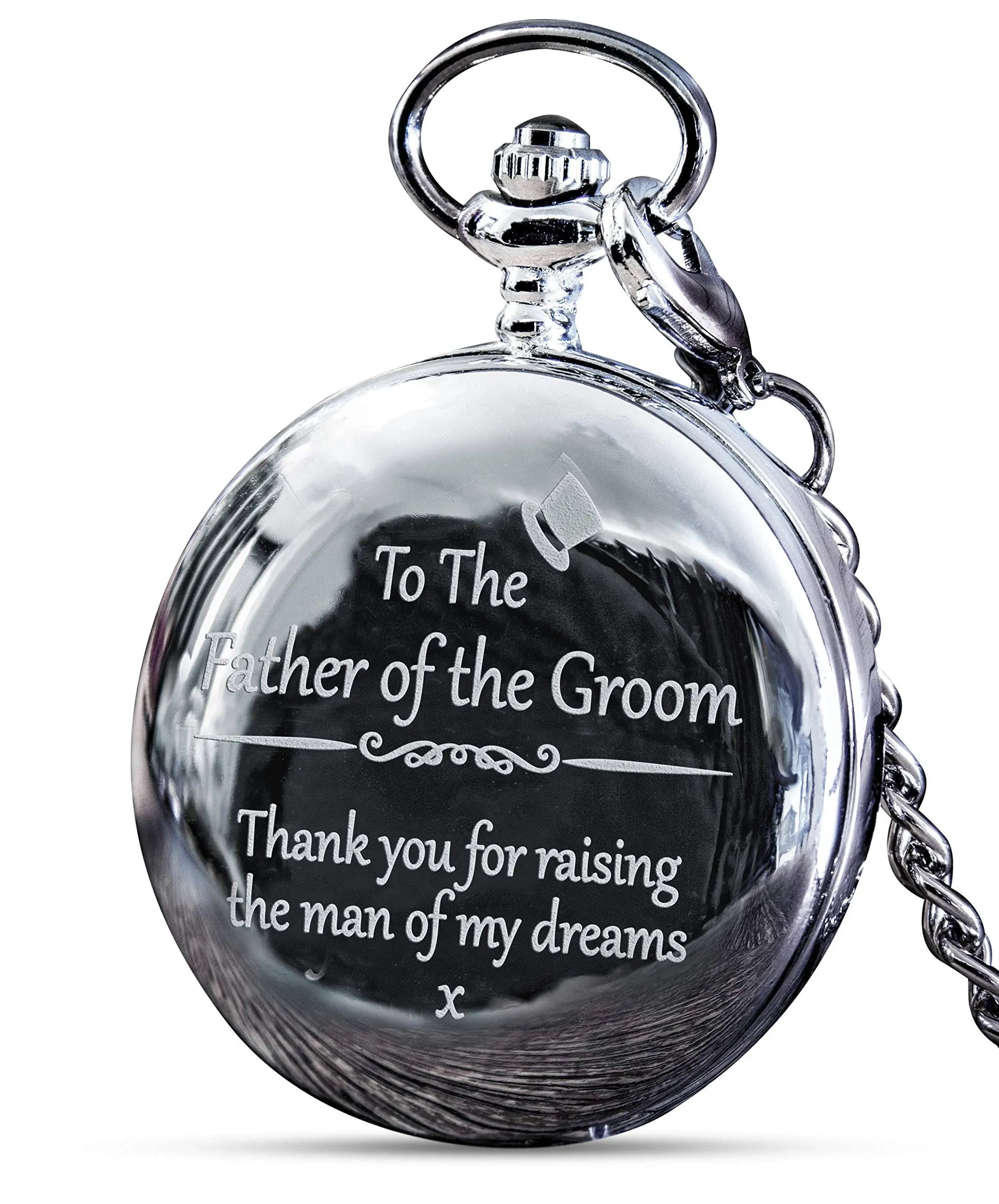 Father of The Groom Gifts from Bride I Father of The Groom Gift - 'Thank You for Raising The Man of My Dreams' Pocket Watch I Wedding Gift for Father of The Groom I Father in Law Wedding Gift