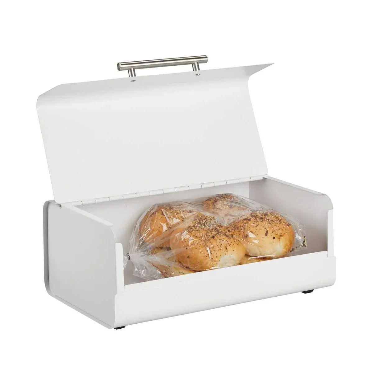 mDesign Metal Kitchen Countertop Bread Box, Home Storage Bin