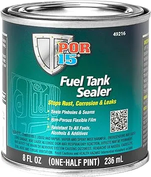 POR-15 Fuel Tank Sealer, Stops Rust, Corrosion and Leaks, Seals Pinholes and Seams, Non-Porous, Flexible Film, 16 Ounces