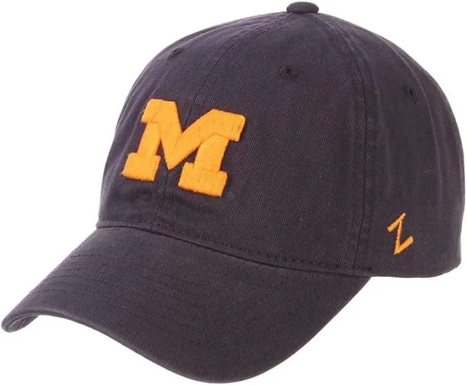 NCAA Zephyr Michigan Wolverines Mens Scholarship Relaxed Hat, Adjustable, Team Color