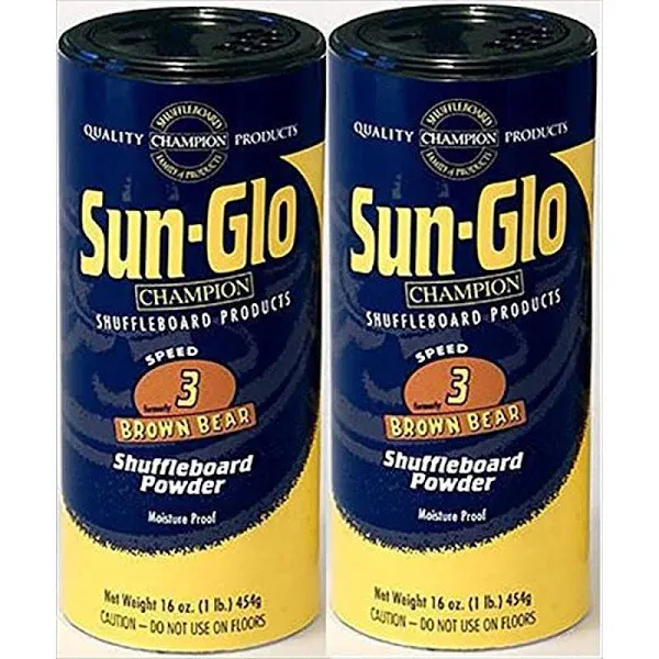 Sun Glo Shuffleboard  powder / wax - 3 speed -2 pack