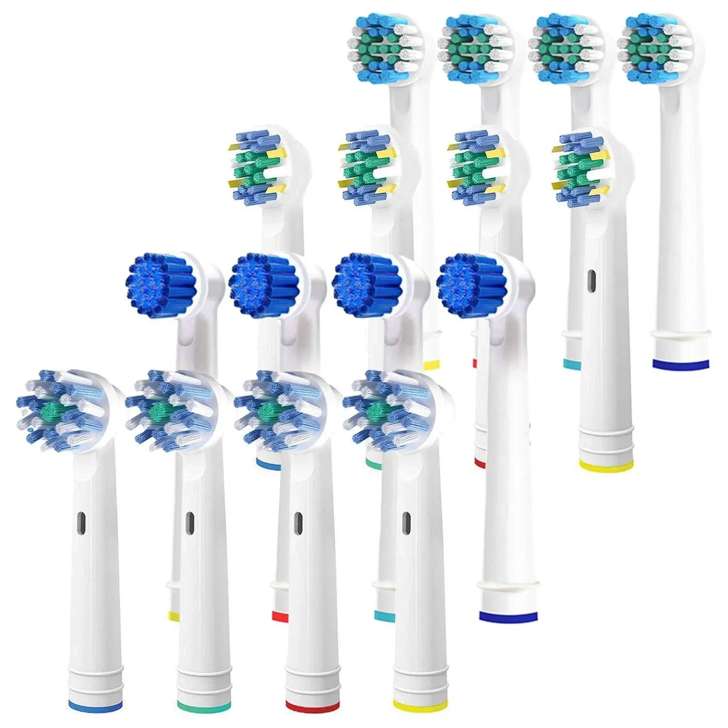Alayna Best Replacement Brush Heads for Oral B Braun- 16 Floss Replaceable Electric Toothbrush Head Compatible with Oral-B White, Power, Clean, Kids, Soft, Black, Action, ETC