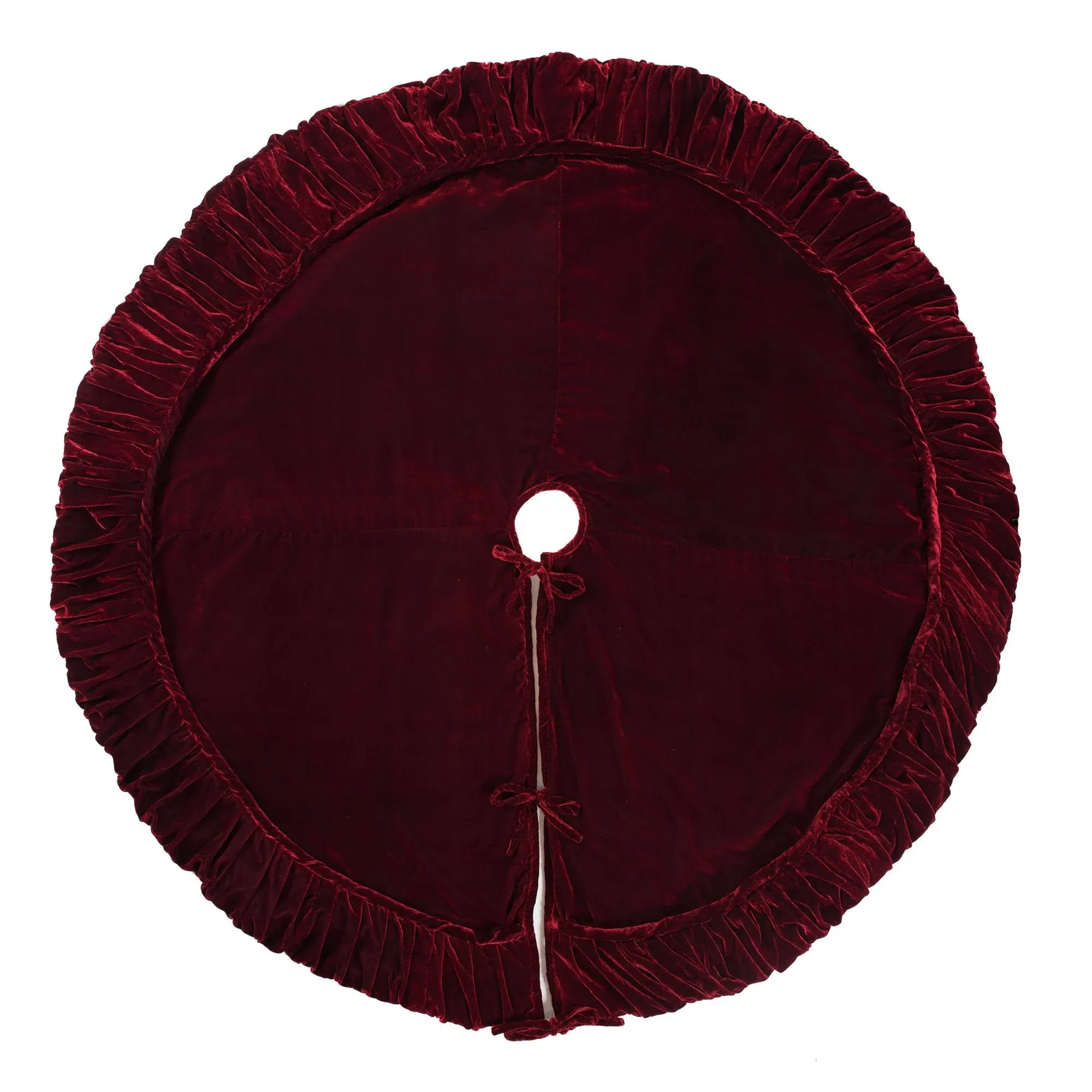 Vickerman Plush Red Velvet Tree Skirt