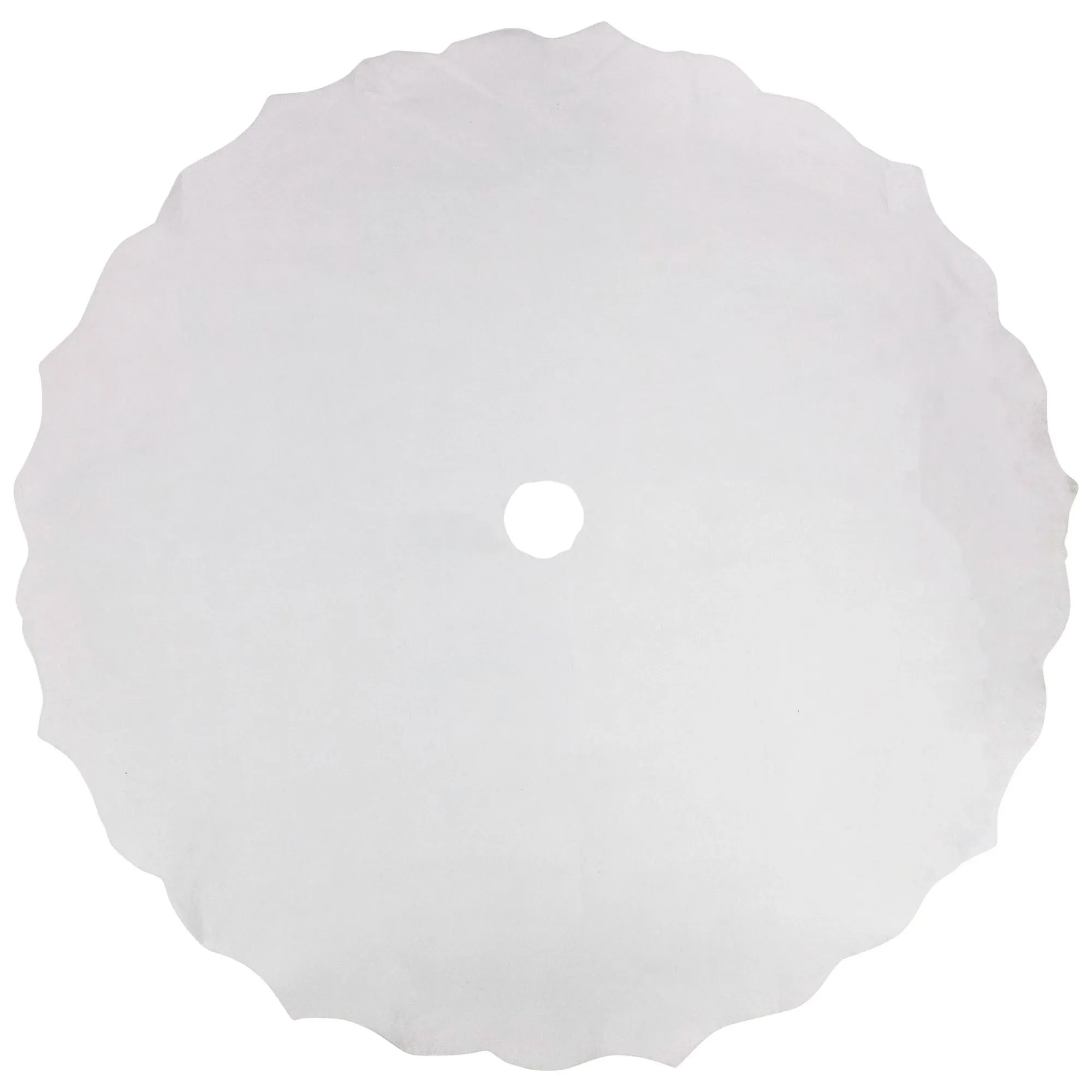 Northlight 48" White Scalloped Edge Christmas Tree Skirt