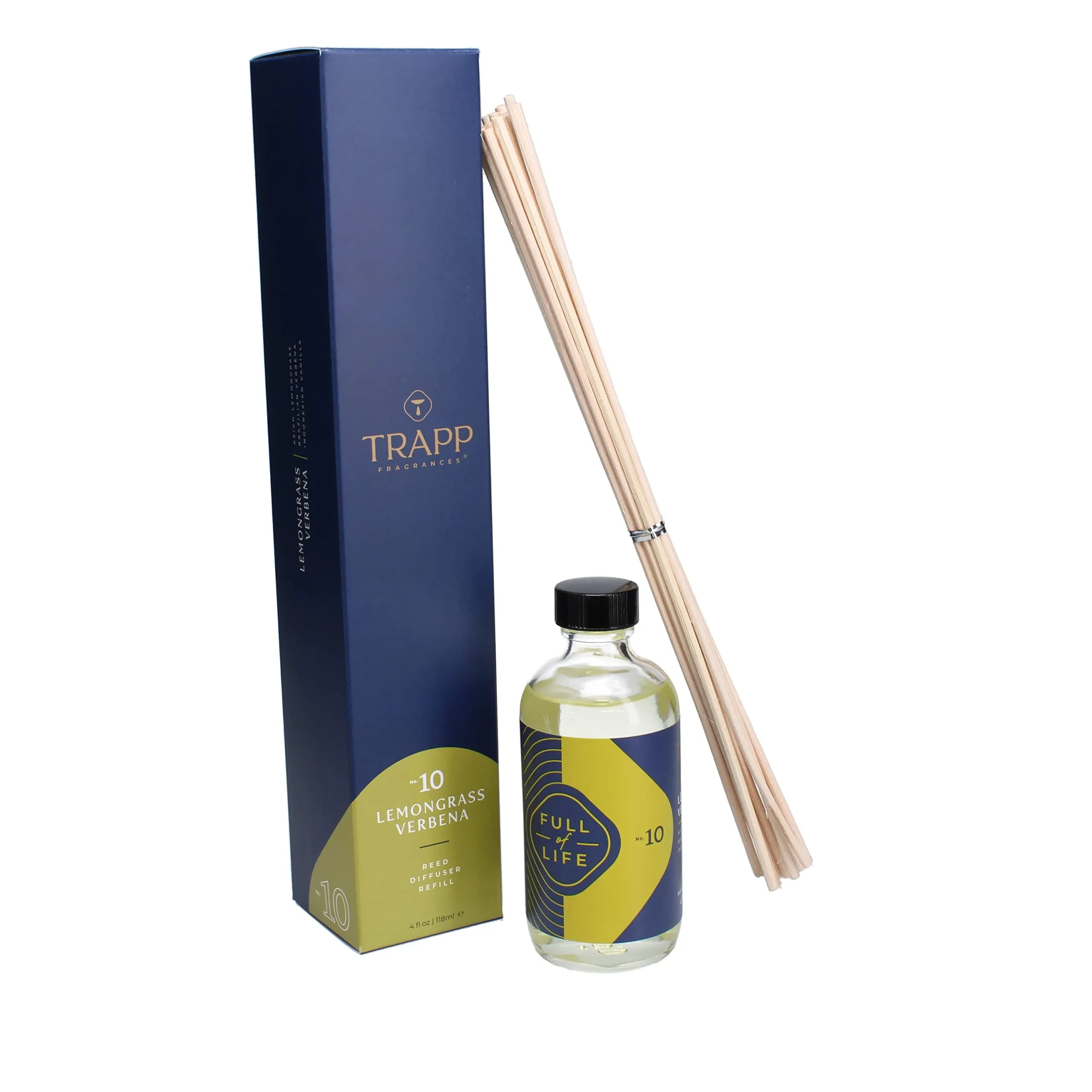 Trapp 74410 No. 10 Lemongrass Verbena 4 oz. Reed Diffuser Refill