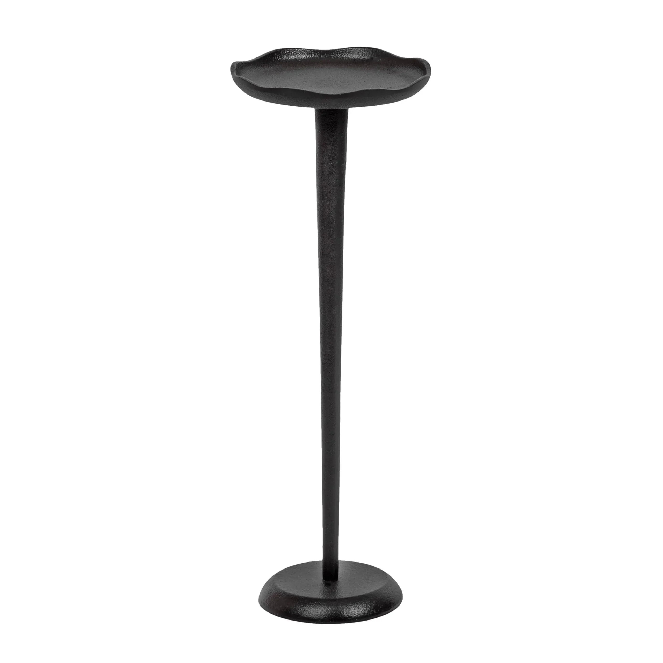 Kate and Laurel Alessia Round Metal Drink Table, 8x8x22, Black