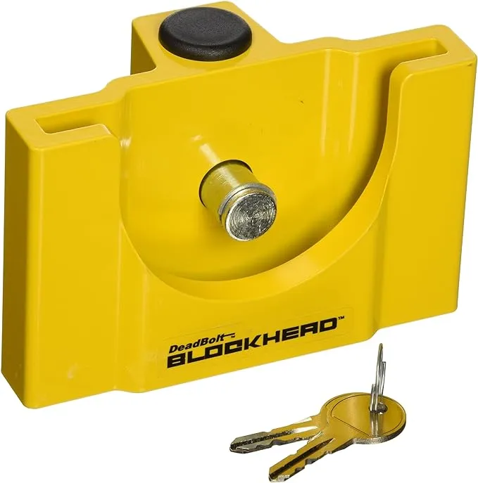 (TCL3-YL Deadbolt Blockhead Trailer Coupler Lock