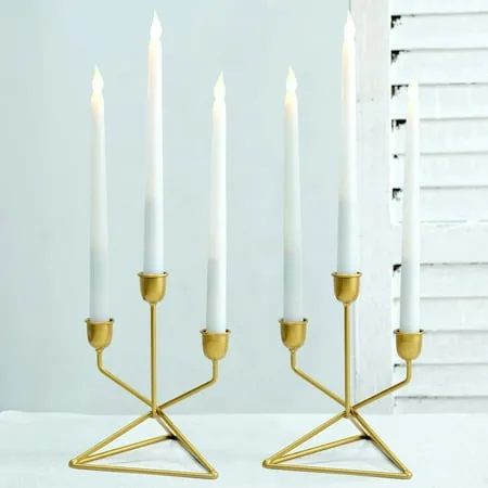 Sziqiqi Chrismas Decor Table Centerpieces Gold Candelabra 3 Arm Gothic Candle Holder for Halloween Decoration 10.6"H