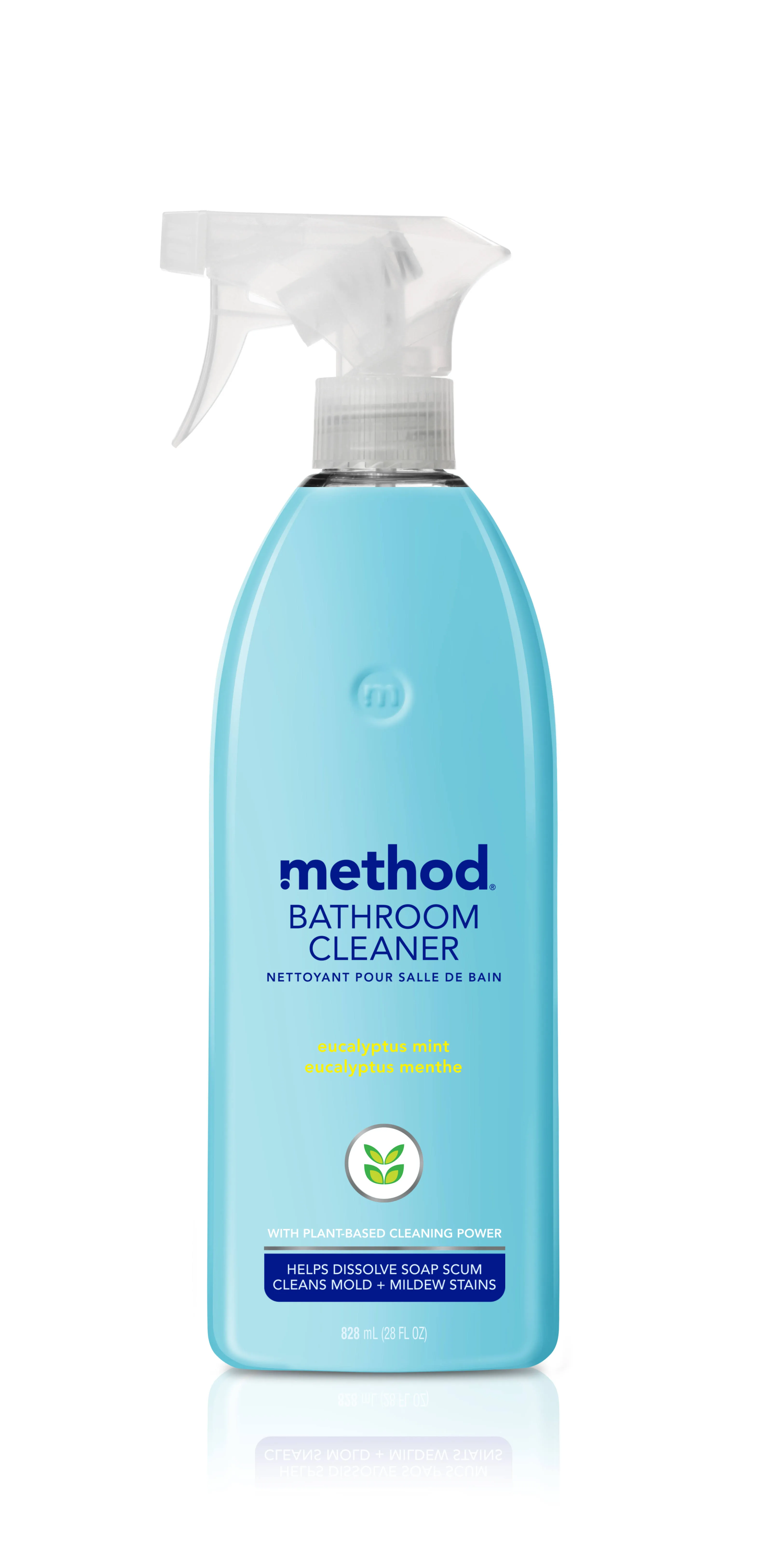 Method Tub & Tile Bathroom, Eucalyptus Mint, 28 oz Bottle, 8/Carton