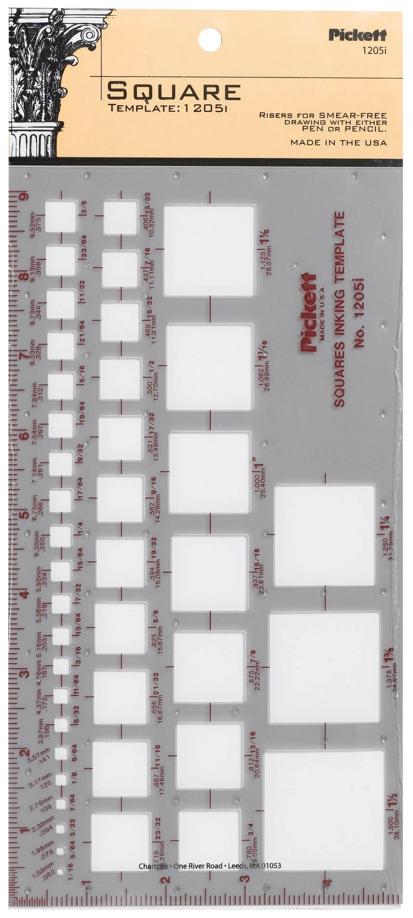 Pickett 1205i Squares Template