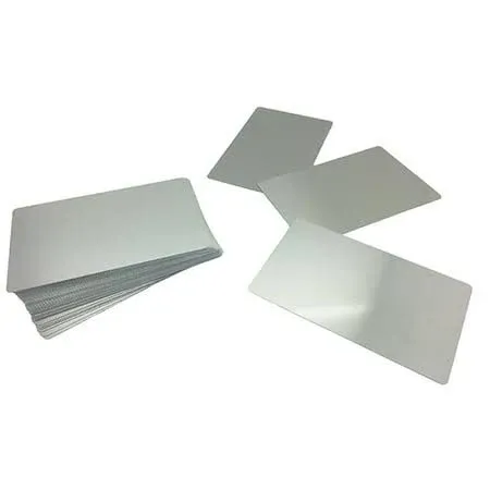 Metal Straight Edge Business Card Grey Silver Sublimation Blank Heat 100 pcs.