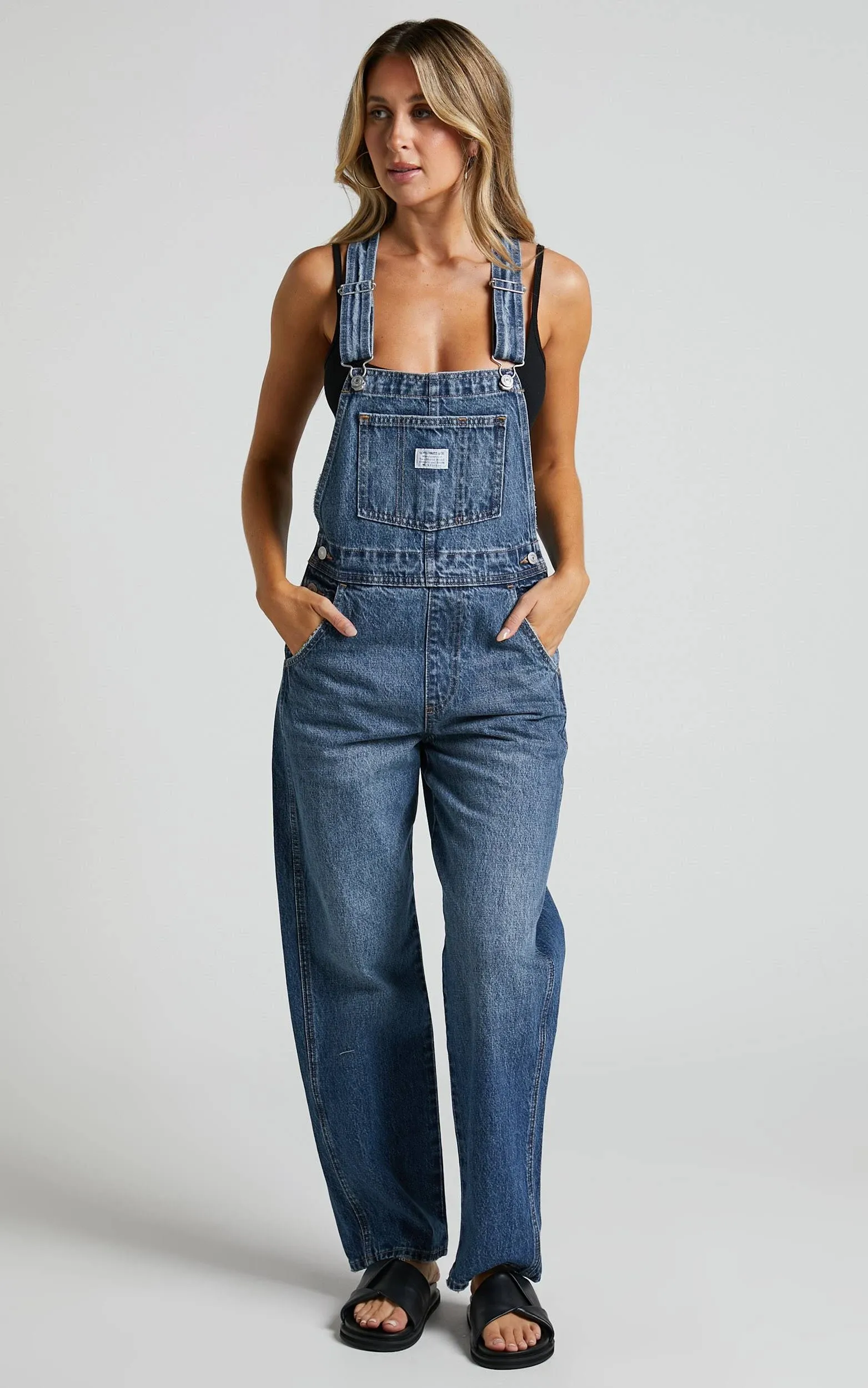 Vintage Overalls in Blue Denim